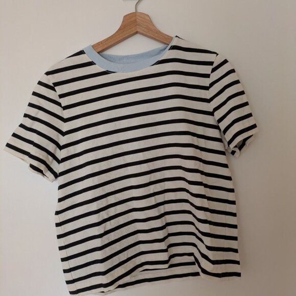 COS Monochrome Striped Short Sleeve Tee - Picture 2 of 4
